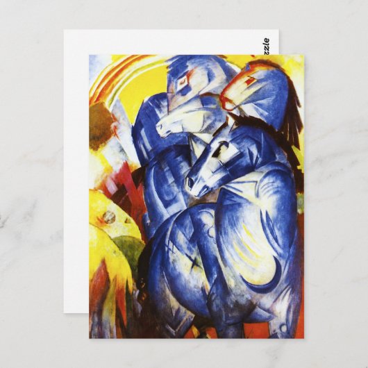 Franz Marc The Tower of Blue Horses Briefkaart (Voorkant / Achterkant)