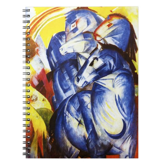 Franz Marc The Tower of Blue Horses Notebook Notitieboek (Voorkant)