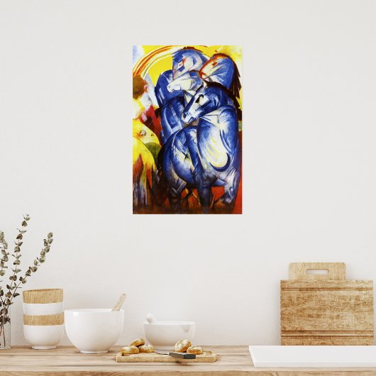 Franz Marc The Tower of Blue Horses Poster (Keuken)