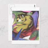 Franz Marc - Tiger 1912 Cat Oerwoud Canvas Yellow Briefkaart (Voorkant / Achterkant)