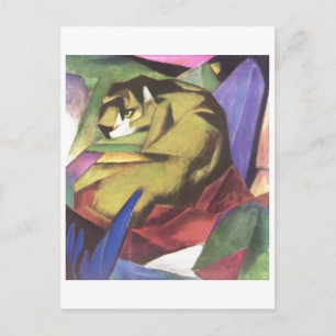 Franz Marc - Tiger 1912 Cat Oerwoud Canvas Yellow Briefkaart