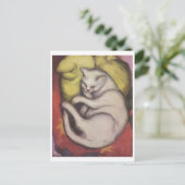 Franz Marc - Tomcat w/ Yellow Cushion 1912 Kat Tom Briefkaart (Staand voorkant)