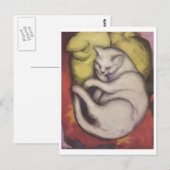 Franz Marc - Tomcat w/ Yellow Cushion 1912 Kat Tom Briefkaart (Voorkant / Achterkant)