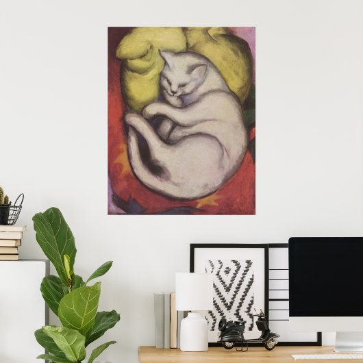Franz Marc - Tomcat w/ Yellow Cushion 1912 Kat Tom Poster (Thuiskantoor)