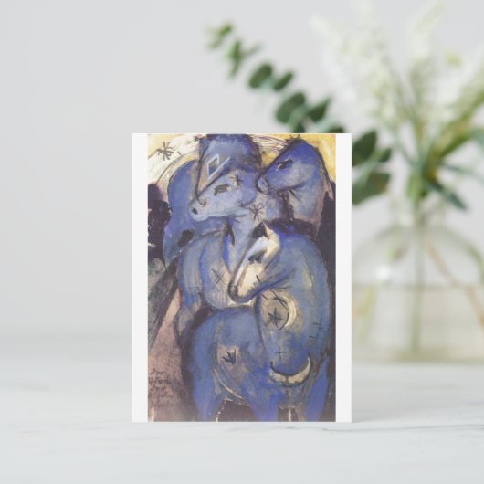 Franz Marc - Tower of Blue Horses 1913 Equestrian Briefkaart (Staand voorkant)