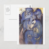 Franz Marc - Tower of Blue Horses 1913 Equestrian Briefkaart (Voorkant / Achterkant)