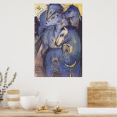 Franz Marc - Tower of Blue Horses 1913 Equestrian Poster (Keuken)