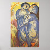Franz Marc - Tower of Blue Horses 1913 Equestrian Poster (Voorkant)