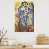 Franz Marc - Tower of Blue Horses 1913 Equestrian Poster (Keuken)