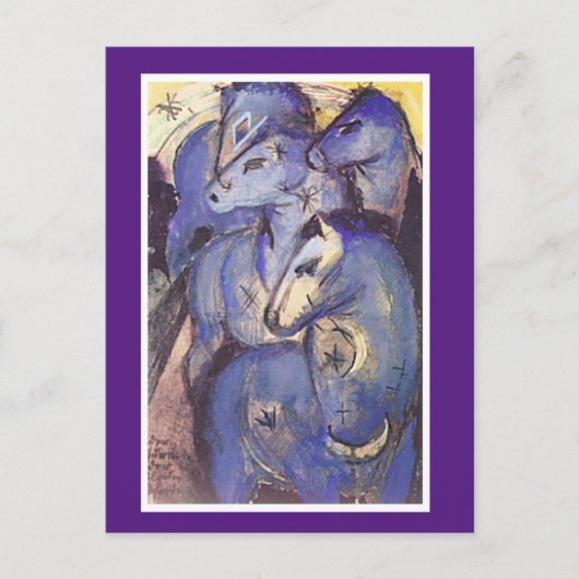 Franz Marc, Tower of Blue Horses, Fine Art, Briefkaart (Voorkant)