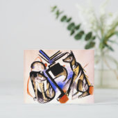 Franz Marc - Twee Wolven Briefkaart (Staand voorkant)