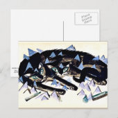 Franz Marc - Twee zwarte katten Briefkaart (Voorkant / Achterkant)