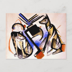 Franz Marc - Two Wolves Briefkaart