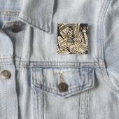 Franz Marc | Verzoening Versoehnung Vierkante Button 5,1 Cm (In situ)