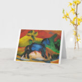 Franz Marc - Weinig Blauw Canvas van de Olie van Kaart (Gele Bloem)