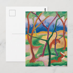 Franz Marc Wezels aan het spelen Expressionistisch Briefkaart