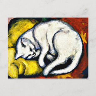 Franz Marc - White Cat. Franz Marc 1912. Briefkaart