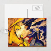 Franz Marc - Yellow Lion, Blue Foxes, Blue Horse Briefkaart (Voorkant / Achterkant)