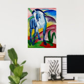 Franz Marcs Blauwe Paard Poster (Thuiskantoor)