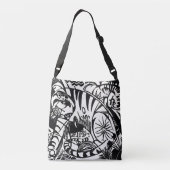 Franz Marc's Expressionistische Tijger Schoudertas Crossbody Tas (Achterkant)