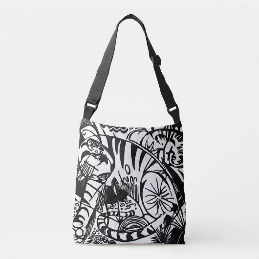 Franz Marc's Expressionistische Tijger Schoudertas Crossbody Tas (Voorkant)