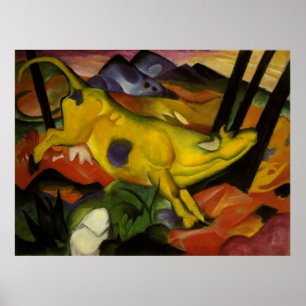 Franz Mark - Yellow Koe 1911 Canvas Spot Milk Koei Poster