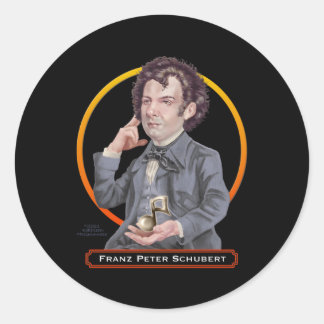 Franz Peter Schubert Oostenrijkse componist Ronde Sticker