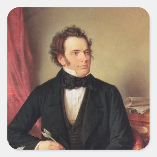 Franz Peter Schubert Vierkante Sticker (Voorkant)