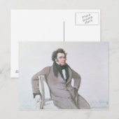 Franz Schubert , 1825 Briefkaart (Voorkant / Achterkant)