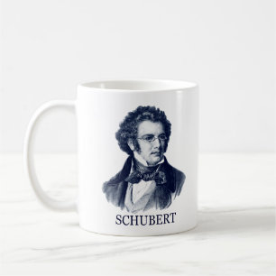 Franz Schubert, blauw Koffiemok