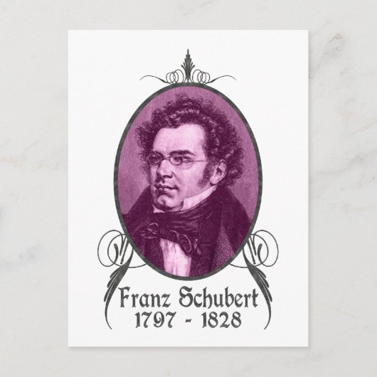 Franz Schubert Briefkaart (Voorkant)