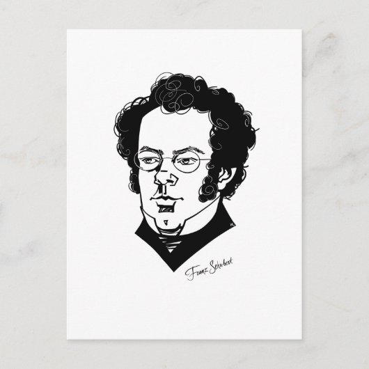 Franz Schubert Briefkaart (Voorkant)