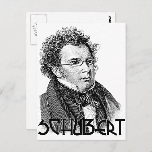 Franz Schubert Briefkaart (Voorkant / Achterkant)