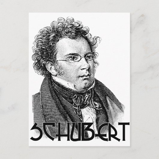 Franz Schubert Briefkaart (Voorkant)