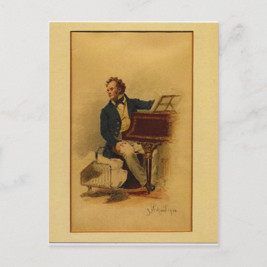 Franz Schubert door Julius Schmid Briefkaart (Voorkant)
