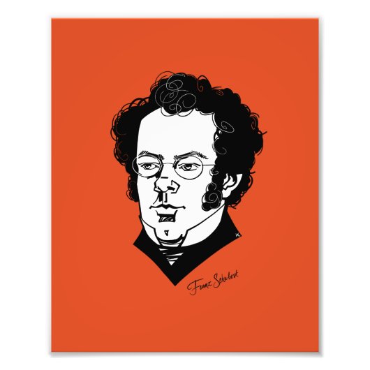 Franz Schubert Foto Afdruk (Voorkant)