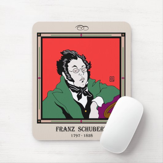 Franz Schubert Mousepad Muismat (Met muis)