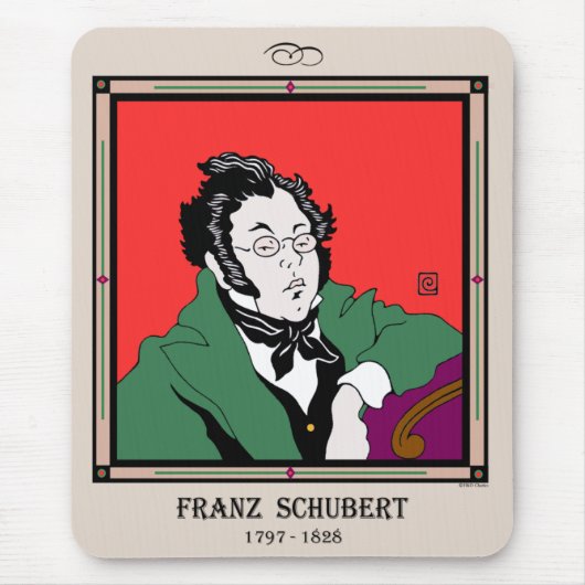 Franz Schubert Mousepad Muismat (Voorkant)