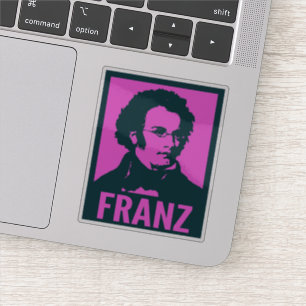 Franz Schubert Pop Art Portrait Custom Cut Vinyl Sticker