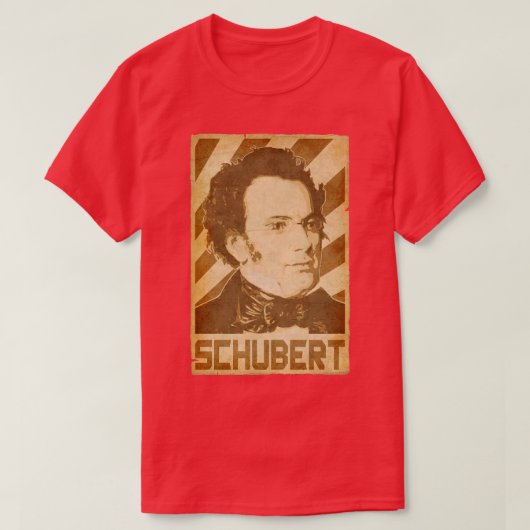 Franz Schubert Retro Propaganda T-shirt (Design voorkant)