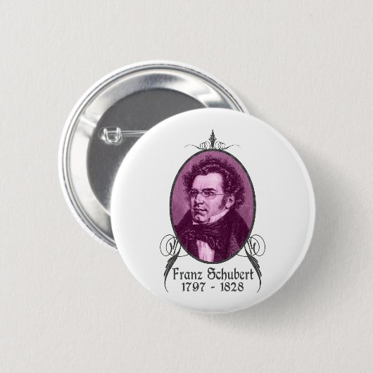 Franz Schubert Ronde Button 5,7 Cm (Voorkant /achterkant)
