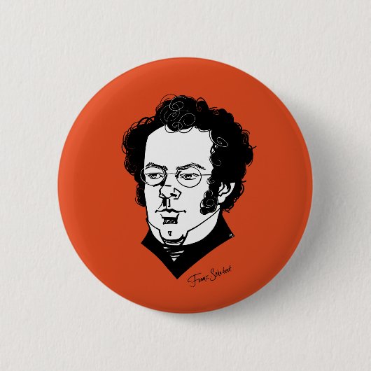 Franz Schubert Ronde Button 5,7 Cm (Voorkant)