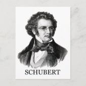 Franz Schubert, zwart Briefkaart (Voorkant)