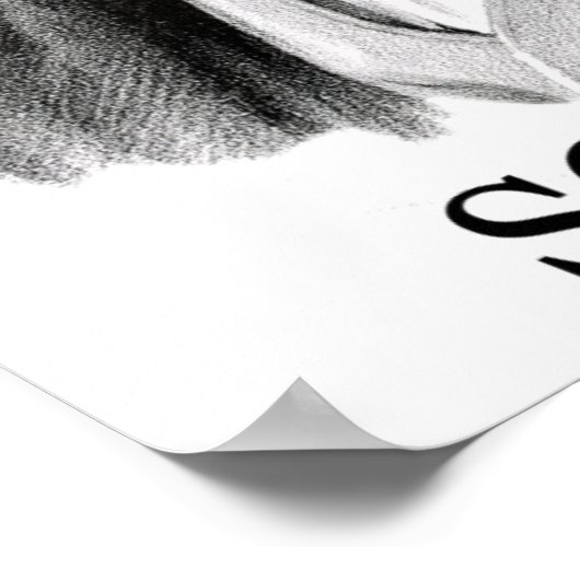 Franz Schubert, zwart Poster (Hoek)