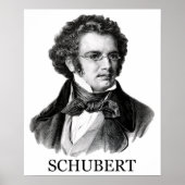 Franz Schubert, zwart Poster (Voorkant)