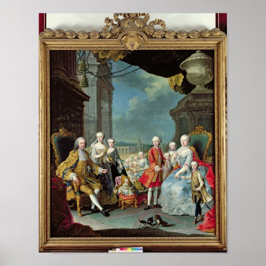 Franz Stephan I with his wife Marie-Therese Poster (Voorkant)