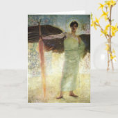 Franz Stuck- Angel met het Flaming Sword Kaart (Gele Bloem)