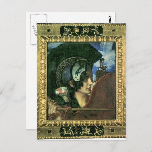 Franz von Stuck - Bestrijdende amazon Briefkaart (Voorkant / Achterkant)