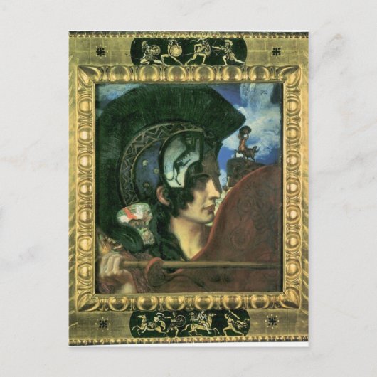 Franz von Stuck - Bestrijdende amazon Briefkaart (Voorkant)