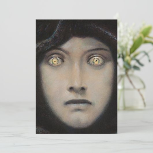 Franz von Stuck - hoofd van Medusa Kaart (Staand voorkant)